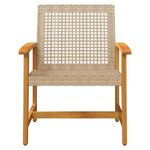 Casa si Gradina - Gradina si terasa - Mobilier exterior - Canapele si fotolii gradina - Scaune de gradina, 2 buc., bej, poliratan si lemn de acacia - Infinity.ro