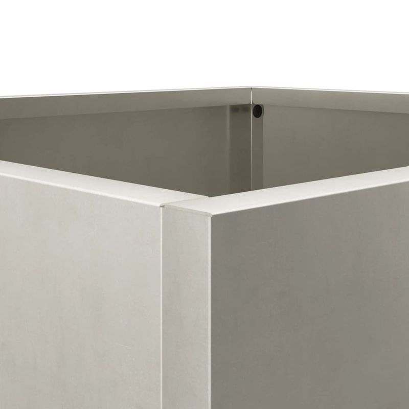 Casa si Gradina - Gradinarit si plante - Plante si ghivece - Ghivece si suporturi - Jardiniere, 2 buc., argintiu, 49x47x46 cm, otel inoxidabil - Infinity.ro