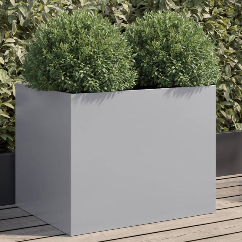 Casa si Gradina - Gradinarit si plante - Plante si ghivece - Ghivece si suporturi - Jardiniera, argintiu, 62x47x46 cm, otel galvanizat - Infinity.ro