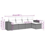 Casa si Gradina - Gradina si terasa - Mobilier exterior - Seturi mobila gradina - Set canapea de gradina cu perne, 5 piese, gri, poliratan - Infinity.ro