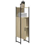 Casa si Gradina - Mobilier - Mobilier baie - Corpuri baie - Dulap de baie, stejar sonoma, 33x33x120,5 cm, lemn prelucrat - Infinity.ro