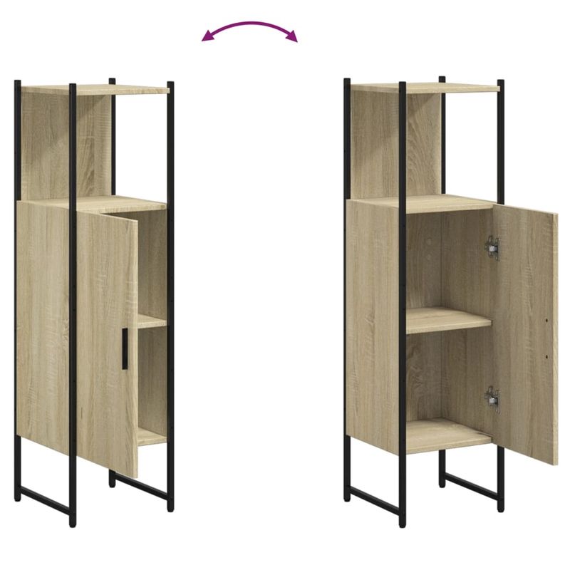 Casa si Gradina - Mobilier - Mobilier baie - Corpuri baie - Dulap de baie, stejar sonoma, 33x33x120,5 cm, lemn prelucrat - Infinity.ro