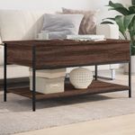 Casa si Gradina - Mobilier - Mese si birouri - Masute de cafea - Masuta de cafea stejar maro 100x50x50 cm lemn prelucrat/metal - Infinity.ro