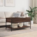 Casa si Gradina - Mobilier - Mese si birouri - Masute de cafea - Masuta de cafea stejar maro 100x50x50 cm lemn prelucrat/metal - Infinity.ro