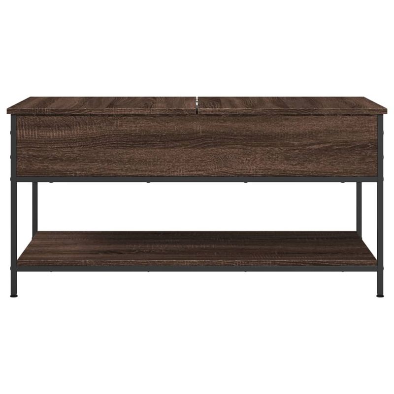 Casa si Gradina - Mobilier - Mese si birouri - Masute de cafea - Masuta de cafea stejar maro 100x50x50 cm lemn prelucrat/metal - Infinity.ro