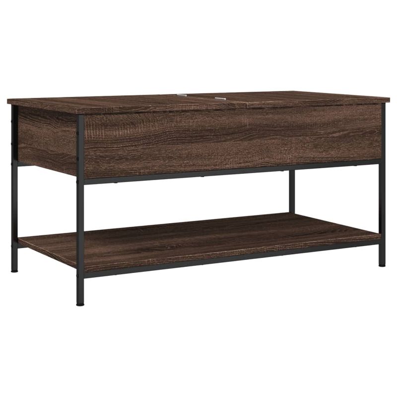 Casa si Gradina - Mobilier - Mese si birouri - Masute de cafea - Masuta de cafea stejar maro 100x50x50 cm lemn prelucrat/metal - Infinity.ro