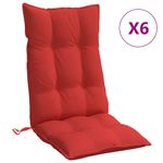 Casa si Gradina - Textile si covoare - Perne si pilote - Perne decorative - Perne scaun cu spatar inalt, 6 buc, rosu, tesatura Oxford - Infinity.ro
