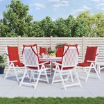 Casa si Gradina - Textile si covoare - Perne si pilote - Perne decorative - Perne scaun cu spatar inalt, 6 buc, rosu, tesatura Oxford - Infinity.ro