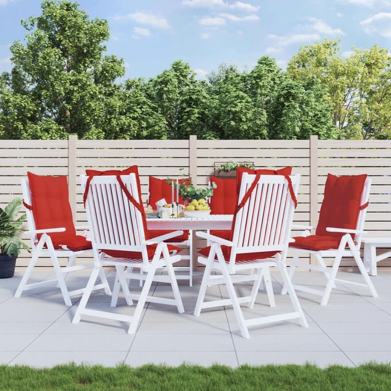 Casa si Gradina - Textile si covoare - Perne si pilote - Perne decorative - Perne scaun cu spatar inalt, 6 buc, rosu, tesatura Oxford - Infinity.ro