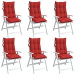 Casa si Gradina - Textile si covoare - Perne si pilote - Perne decorative - Perne scaun cu spatar inalt, 6 buc, rosu, tesatura Oxford - Infinity.ro