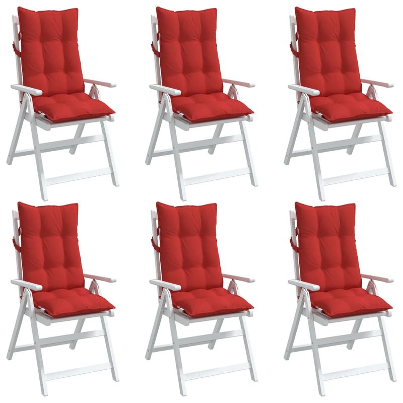 Casa si Gradina - Textile si covoare - Perne si pilote - Perne decorative - Perne scaun cu spatar inalt, 6 buc, rosu, tesatura Oxford - Infinity.ro