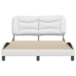 Casa si Gradina - Mobilier - Paturi si accesorii - Paturi - Cadru de pat cu tablie, alb, 120x200 cm, piele ecologica - Infinity.ro