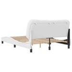 Casa si Gradina - Mobilier - Paturi si accesorii - Paturi - Cadru de pat cu tablie, alb, 120x200 cm, piele ecologica - Infinity.ro