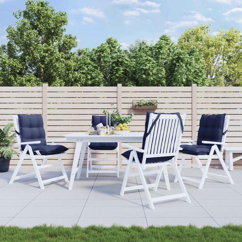 Casa si Gradina - Textile si covoare - Perne si pilote - Perne decorative - Perne scaune cu spatar jos, 4 buc., bleumarin, textil oxford - Infinity.ro