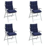 Casa si Gradina - Textile si covoare - Perne si pilote - Perne decorative - Perne scaune cu spatar jos, 4 buc., bleumarin, textil oxford - Infinity.ro
