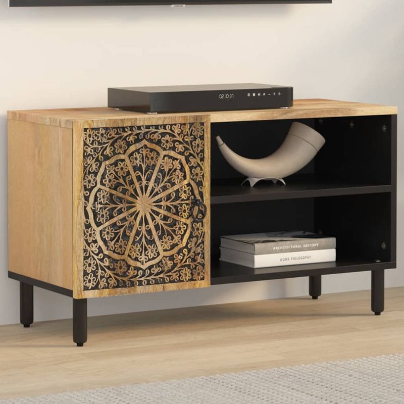 Casa si Gradina - Mobilier - Comode si corpuri - Comode - Comoda TV, 80x31x46 cm, lemn masiv de mango - Infinity.ro