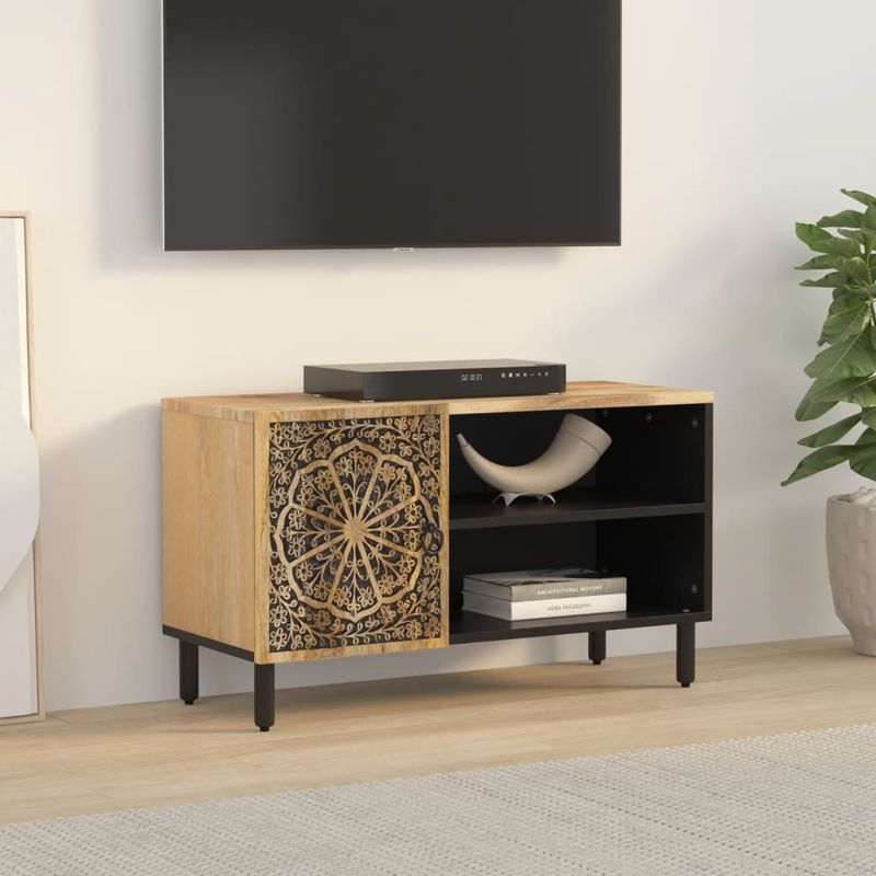 Casa si Gradina - Mobilier - Comode si corpuri - Comode - Comoda TV, 80x31x46 cm, lemn masiv de mango - Infinity.ro