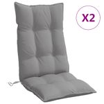 Casa si Gradina - Textile si covoare - Perne si pilote - Perne decorative - Perne scaun cu spatar inalt 2 buc, gri, tesatura Oxford - Infinity.ro