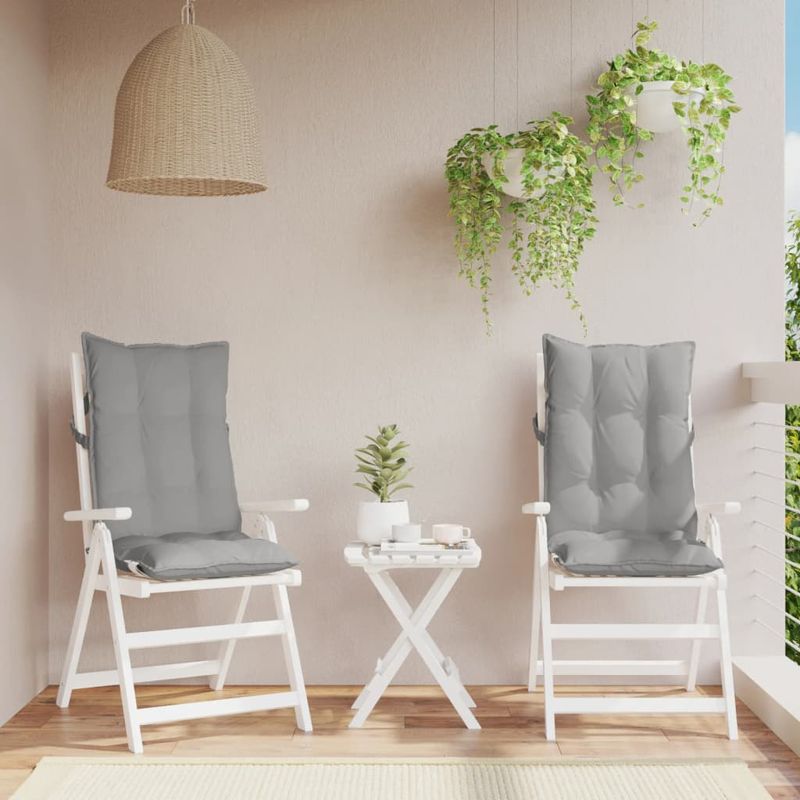 Casa si Gradina - Textile si covoare - Perne si pilote - Perne decorative - Perne scaun cu spatar inalt 2 buc, gri, tesatura Oxford - Infinity.ro