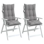 Casa si Gradina - Textile si covoare - Perne si pilote - Perne decorative - Perne scaun cu spatar inalt 2 buc, gri, tesatura Oxford - Infinity.ro