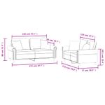 Casa si Gradina - Mobilier - Seturi de mobilier - Seturi living - Set de canapele cu perne, 2 piese, galben, catifea - Infinity.ro