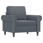 Casa si Gradina - Mobilier - Seturi de mobilier - Seturi living - Set canapea cu perne, 3 piese, gri inchis, catifea - Infinity.ro