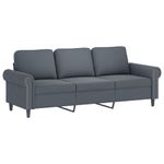 Casa si Gradina - Mobilier - Seturi de mobilier - Seturi living - Set canapea cu perne, 3 piese, gri inchis, catifea - Infinity.ro