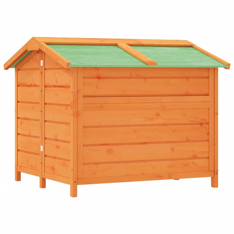 Petshop - Accesorii petshop - Culcusuri si custi - Custi interior si exterior - Cusca de caine, maro, 96x87x80,5 cm, lemn masiv pin - Infinity.ro