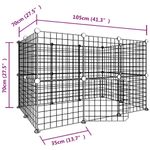 Petshop - Accesorii petshop - Culcusuri si custi - Custi interior si exterior - Cusca animale de companie cu usa 20 panouri negru 35x35 cm otel - Infinity.ro