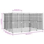 Petshop - Accesorii petshop - Culcusuri si custi - Custi interior si exterior - Cusca animale de companie cu usa 28 panouri negru 35x35 cm otel - Infinity.ro