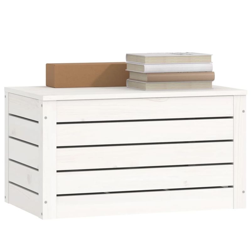 Casa si Gradina - Mobilier - Organizare si depozitare - Cutii depozitare - Cutie de depozitare, alb, 59,5x36,5x33 cm, lemn masiv de pin - Infinity.ro