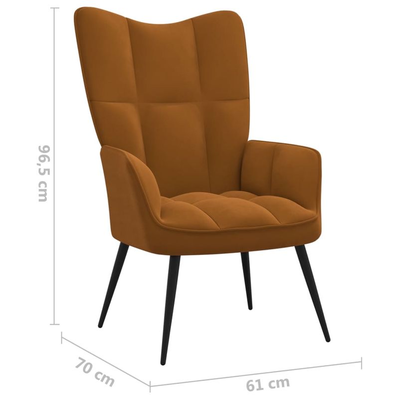 Casa si Gradina - Mobilier - Scaune si fotolii - Fotolii - Fotoliu de relaxare, maro, catifea - Infinity.ro