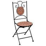 Casa si Gradina - Gradina si terasa - Mobilier exterior - Seturi mobila gradina - Set mobilier bistro, 3 piese, caramiziu, placa ceramica - Infinity.ro
