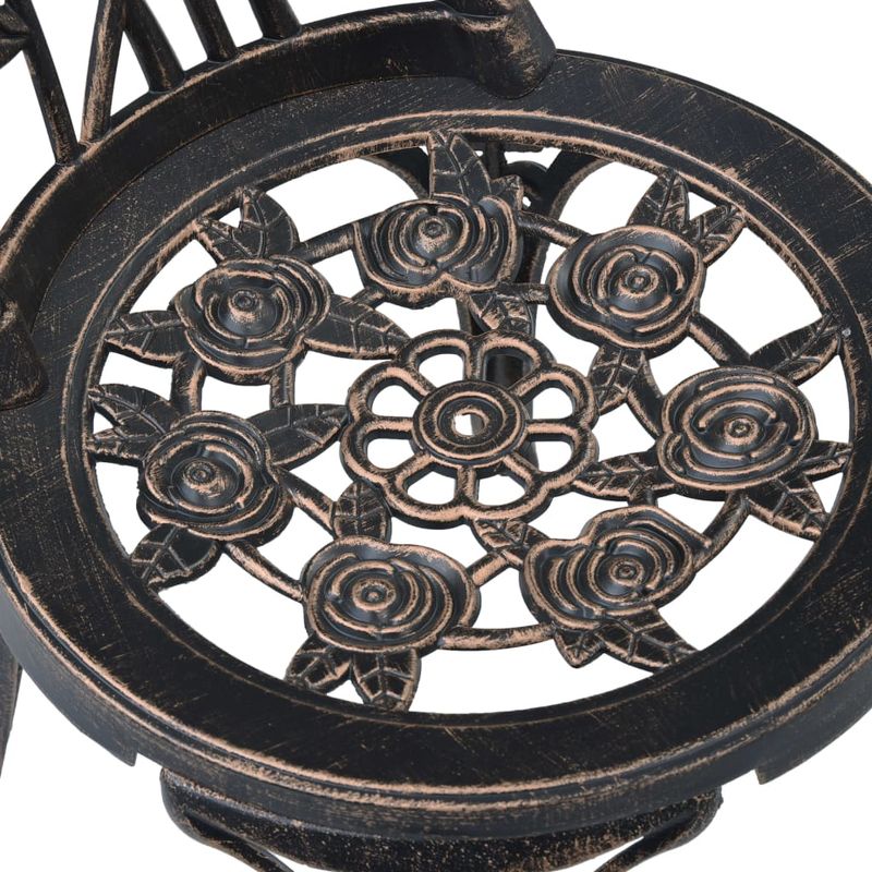 Casa si Gradina - Gradina si terasa - Mobilier exterior - Scaune si sezlonguri gradina - Scaune bistro, 2 buc., bronz, aluminiu turnat - Infinity.ro