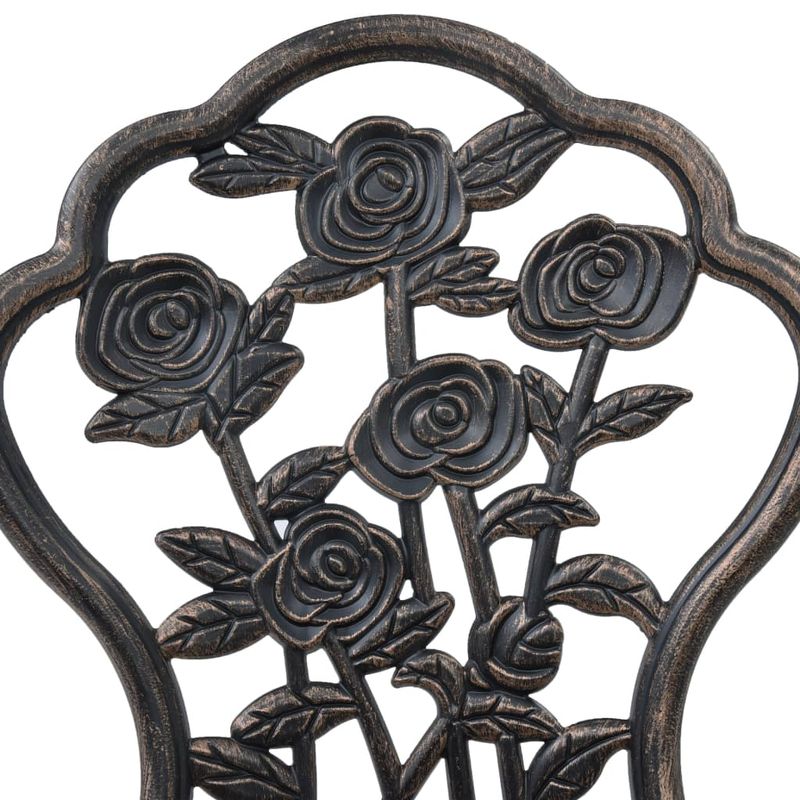 Casa si Gradina - Gradina si terasa - Mobilier exterior - Scaune si sezlonguri gradina - Scaune bistro, 2 buc., bronz, aluminiu turnat - Infinity.ro