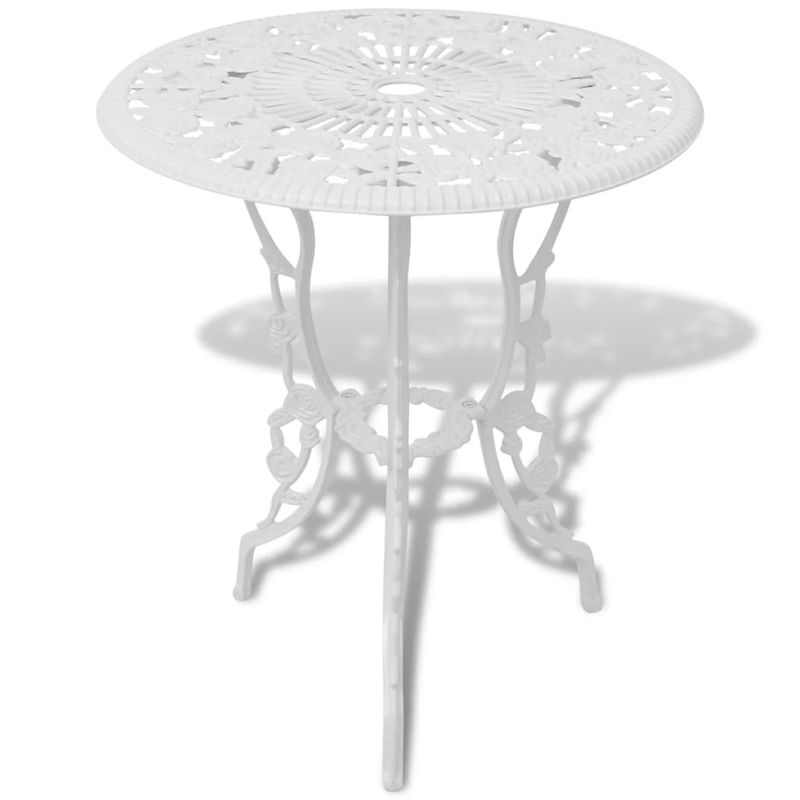 Casa si Gradina - Gradina si terasa - Mobilier exterior - Seturi mobila gradina - Set mobilier de bistro, 3 piese, alb, aluminiu turnat, număr de articole 3 - Infinity.ro