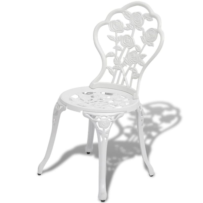 Casa si Gradina - Gradina si terasa - Mobilier exterior - Seturi mobila gradina - Set mobilier de bistro, 3 piese, alb, aluminiu turnat, număr de articole 3 - Infinity.ro