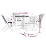 Casa si Gradina - Gradina si terasa - Mobilier exterior - Seturi mobila gradina - Set de mobilier de exterior pliabil, 5 piese, lemn masiv de tec, formă octogon, model cu cotieră" - Infinity.ro