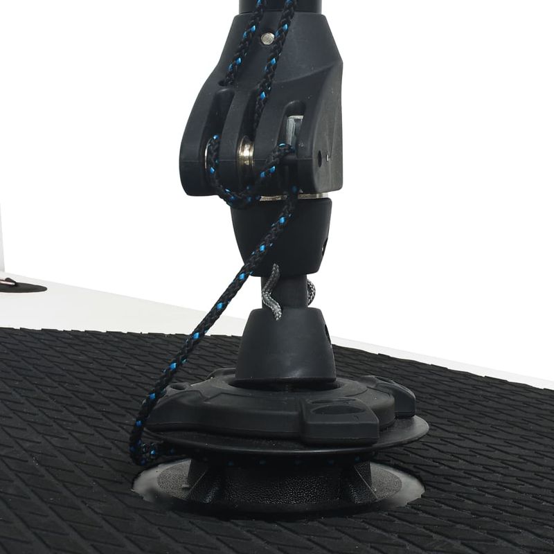 Sport si Outdoor - Sporturi acvatice - Sporturi pe placa - Stand up paddle - Set de placa SUP gonflabila cu vela, negru si alb - Infinity.ro