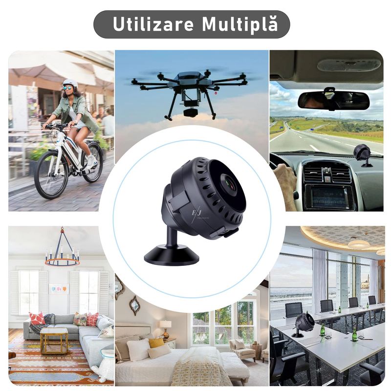 Laptop, Telefoane si Tablete - Wearables si gadgeturi - Gadgeturi - Dispozitive spionaj - Mini camera ascunsa magnetica, WiFi, Full HD, night vision, unghi 90° - WD15 - Infinity.ro