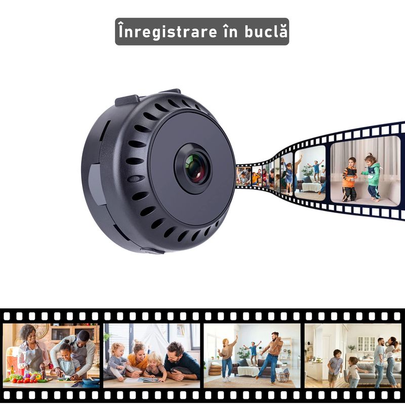Laptop, Telefoane si Tablete - Wearables si gadgeturi - Gadgeturi - Dispozitive spionaj - Mini camera ascunsa magnetica, WiFi, Full HD, night vision, unghi 90° - WD15 - Infinity.ro