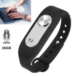 Laptop, Telefoane si Tablete - Wearables si gadgeturi - Gadgeturi - Dispozitive spionaj - Bratara fitness cu microfon ascuns, MP3 Player, 16GB, neagra - WR06 - Infinity.ro