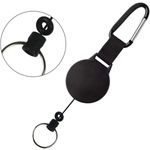 Fashion, accesorii si bijuterii - Femei - Accesorii femei - Alte accesorii femei - Breloc compact, retractor, plastic si fibra de carbon, 75 cm, negru - Infinity.ro