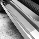 Auto si Moto - Piese auto si accesorii - Piese auto - Tuning - Set 4 protectii pentru praguri auto, polie PVC, argintiu carbon - Infinity.ro