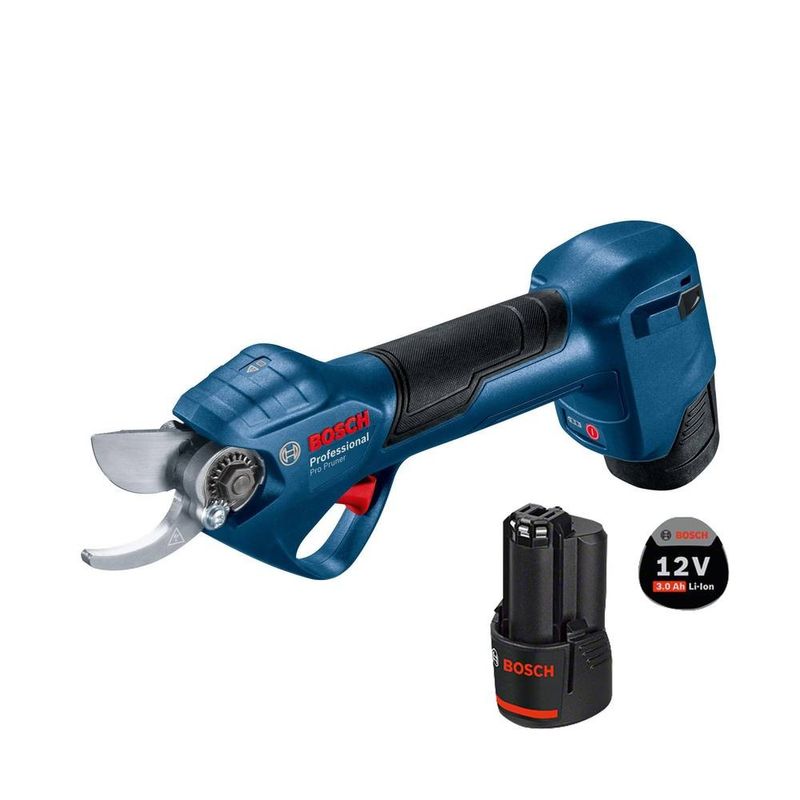 Casa si Gradina - Gradinarit si plante - Unelte gradinarit - Foarfeci gradinarit - BOSCH - Foarfeca de gradina 25mm Pro Pruner, cu acumulator Li-Ion 12V 2x3.0Ah, incarcator GAL 12V - 20 [06019K1021] - Infinity.ro