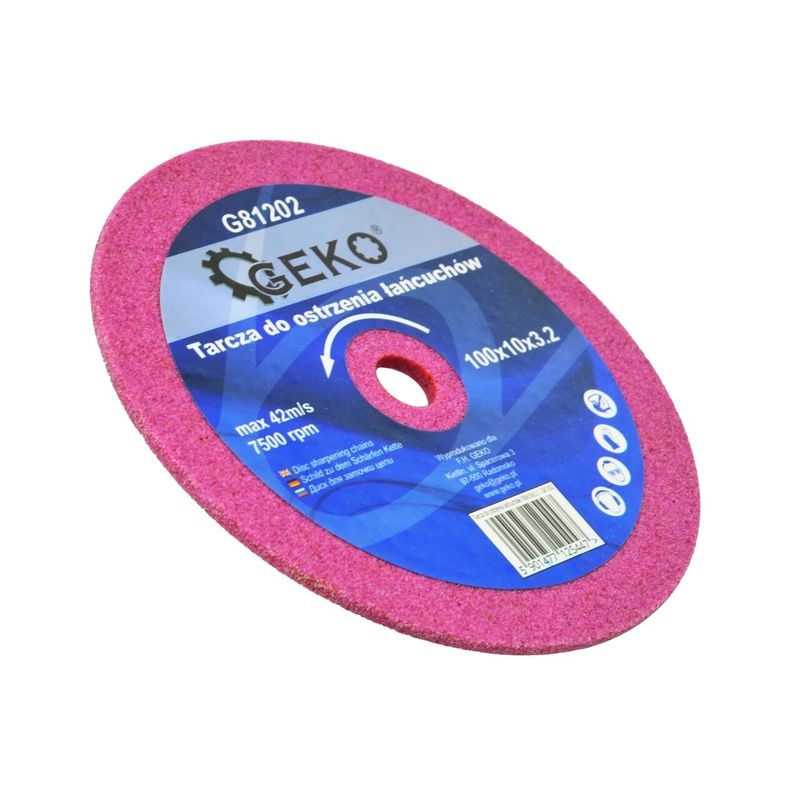 Casa si Gradina - Constructii - Scule electrice si accesorii - Accesorii polizare si slefuire - Disc abraziv pentru masini electrice de ascutit lanturi, Geko G81202 - Infinity.ro