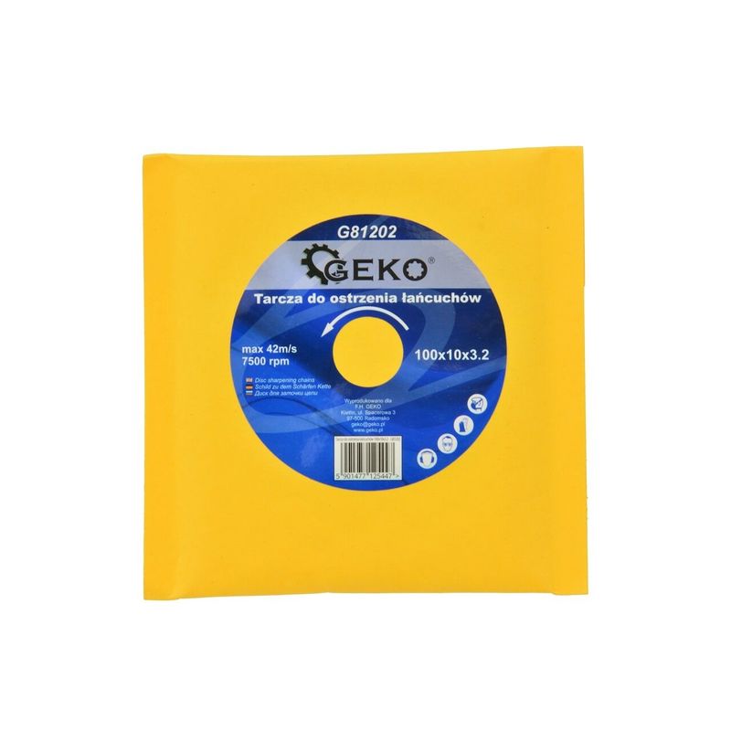 Casa si Gradina - Constructii - Scule electrice si accesorii - Accesorii polizare si slefuire - Disc abraziv pentru masini electrice de ascutit lanturi, Geko G81202 - Infinity.ro