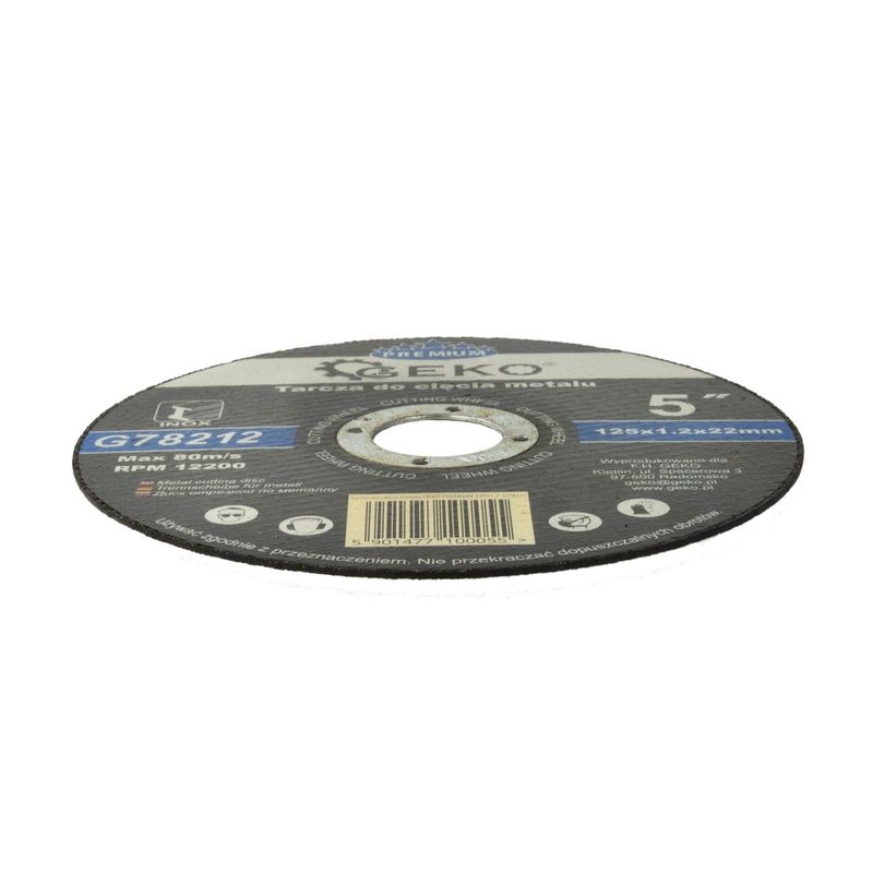 Casa si Gradina - Constructii - Scule electrice si accesorii - Accesorii polizare si slefuire - Disc pentru taierea metalului 125mm, GEKO PREMIUM G78212 - Infinity.ro