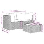 Casa si Gradina - Gradina si terasa - Mobilier exterior - Canapele si fotolii gradina - Set mobilier de gradina cu perne, 3 piese, maro, poliratan - Infinity.ro
