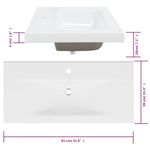 Casa si Gradina - Mobilier - Comode si corpuri - Masute de toaleta - Dulap cu chiuveta incorporata gri sonoma lemn prelucrat - Infinity.ro